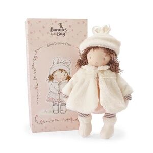 NEW Bunnies By The Bay Plush Stuffed 13” Cloth Glad Dreams Elsie Doll w stand